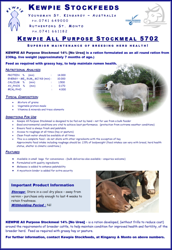 Kewpie 5702 Cattle A-P Stockmeal