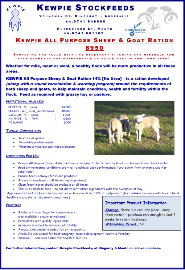 Kewpie 8950 A-P Sheep & Goat